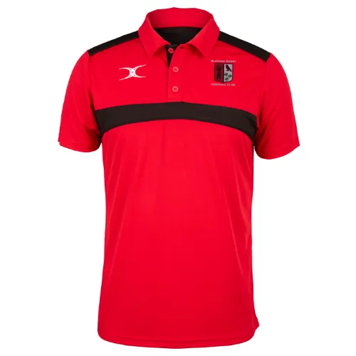 gilbert-rugby-blaydon-rfc-junior-photon-polo-rosso-nero-bambino image 1