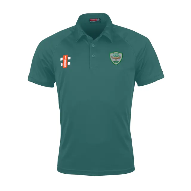 gray-nicolls-market-overton-cc-senior-matrix-v2-polo-cricket-manica-corta-verde image 1