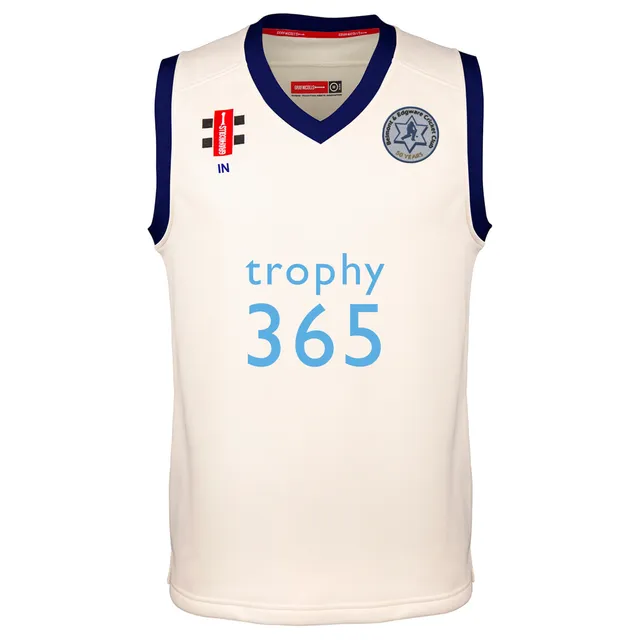 gray-nicolls-pro-performance-gilet-match-senior-belmont-edgware-cc-avorio-navy image 1