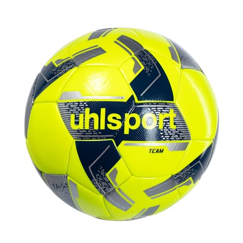 uhlsport-team-pallone-calcio-allenamento-misura-5-giallo-argento image 8