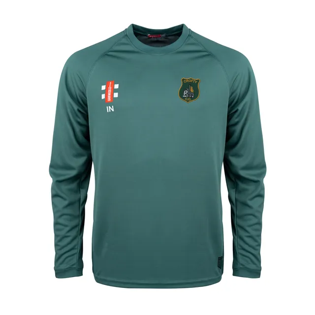 gray-nicolls-crofty-holman-cc-junior-matrix-v2-t-shirt-manica-lunga-verde image 1