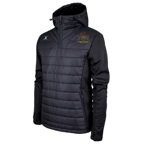 gilbert-rugby-pro-active-giacca-quarter-zip-adulto-nera-newcastle-staffs-rufc image 1