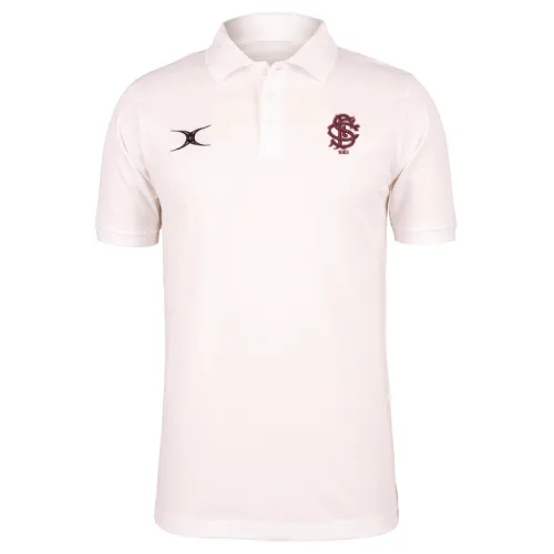 gilbert-rugby-quest-polo-sidcup-rfc-uomo-bianca-polo-cotone-organico image 1