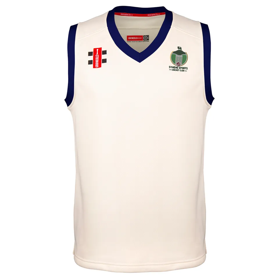 gray-nicolls-symene-cc-pro-performance-slipover-avorio-navy-gilet-cricket-match image 1