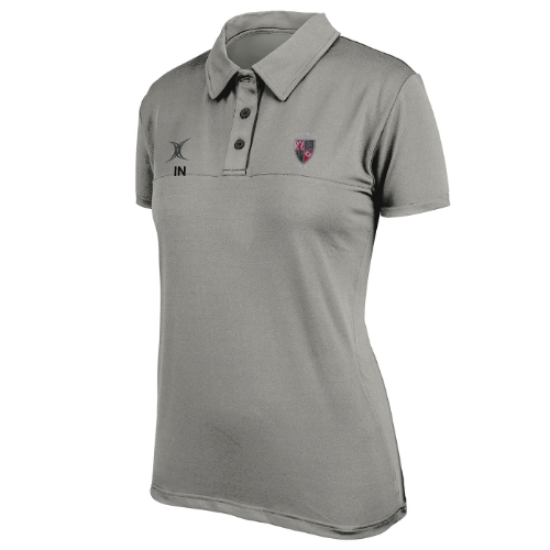 gilbert-rugby-old-brodleians-rufc-polo-pro-donna-grigia-con-iniziali image 1