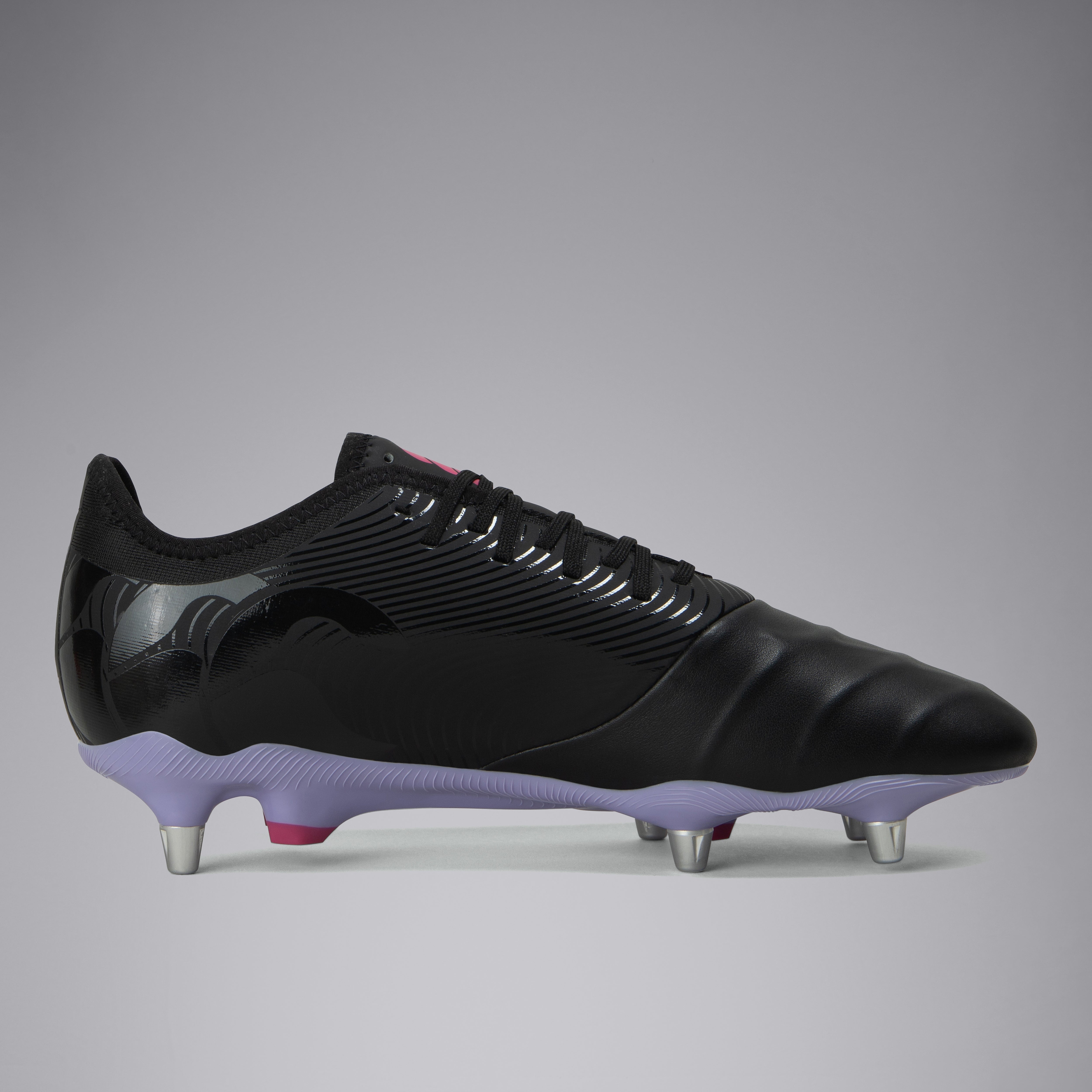 canterbury-phoenix-genesis-pro-scarpe-rugby-soft-ground-unisex-adulto-nero-viola image 2