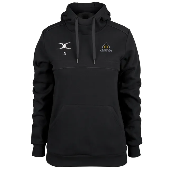 gilbert-rugby-photon-felpa-hoodie-donna-nero-farnham-rufc image 1