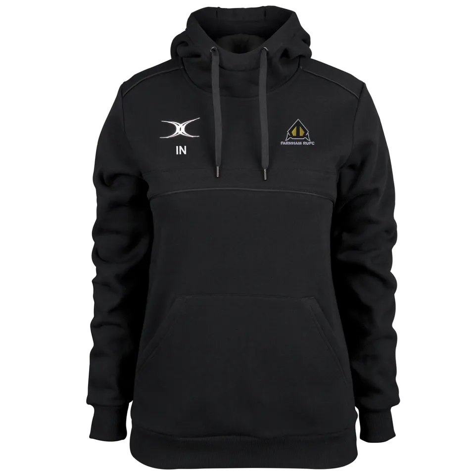 gilbert-rugby-photon-felpa-hoodie-donna-nero-farnham-rufc image 1