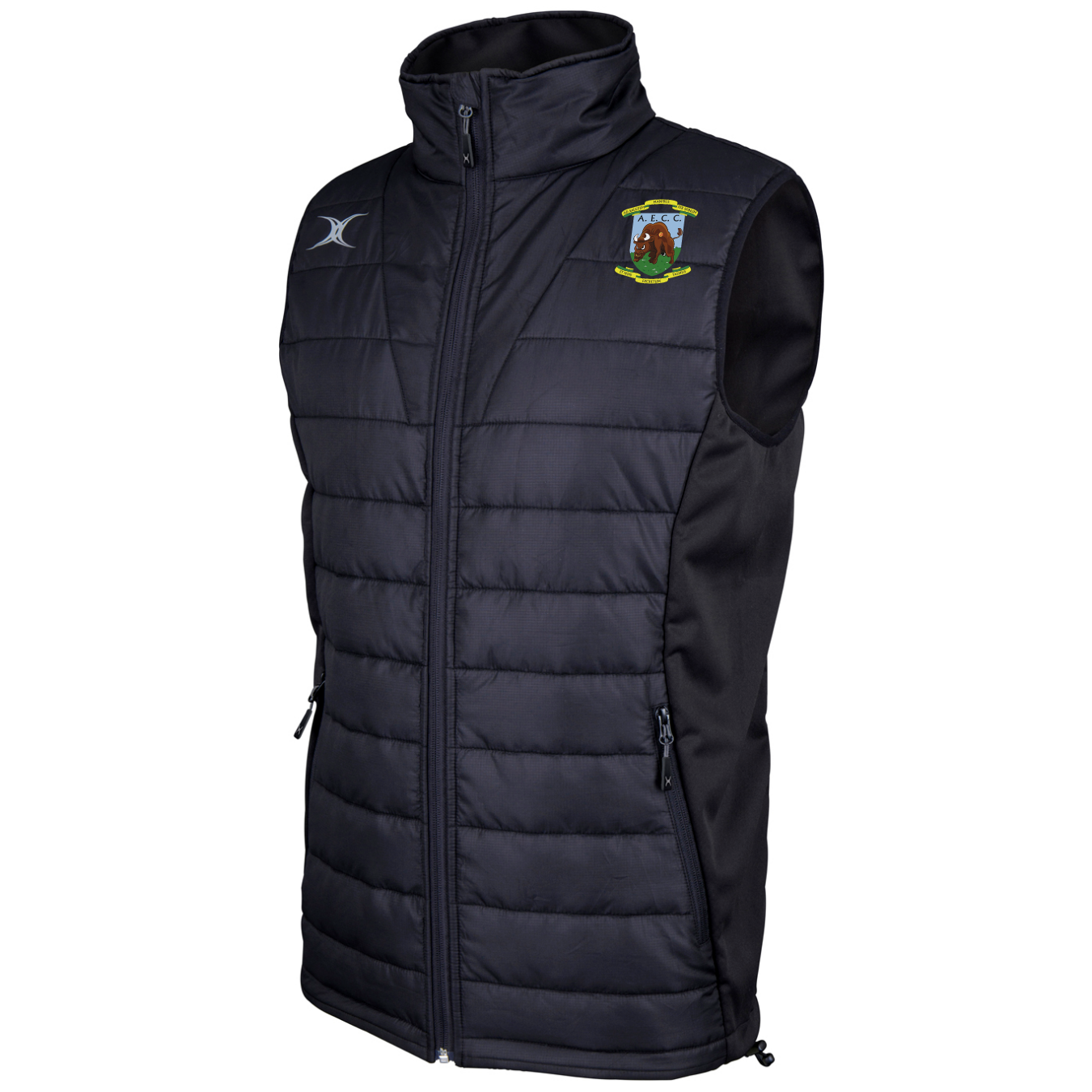 gilbert-rugby-health-sciences-university-rfc-pro-gilet-uomo-nero image 1