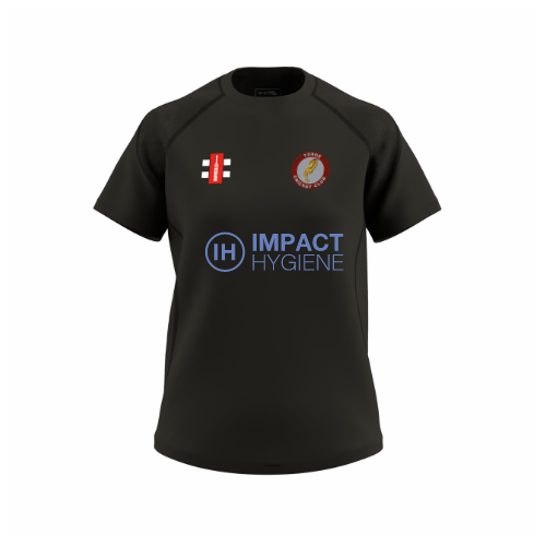gray-nicolls-gts-t-shirt-donna-nera-manica-corta-tonge-cricket-club image 1