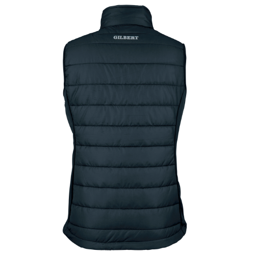 gilbert-rugby-gloucester-old-boys-rfc-pro-gilet-bodywarmer-donna-blu-navy image 2