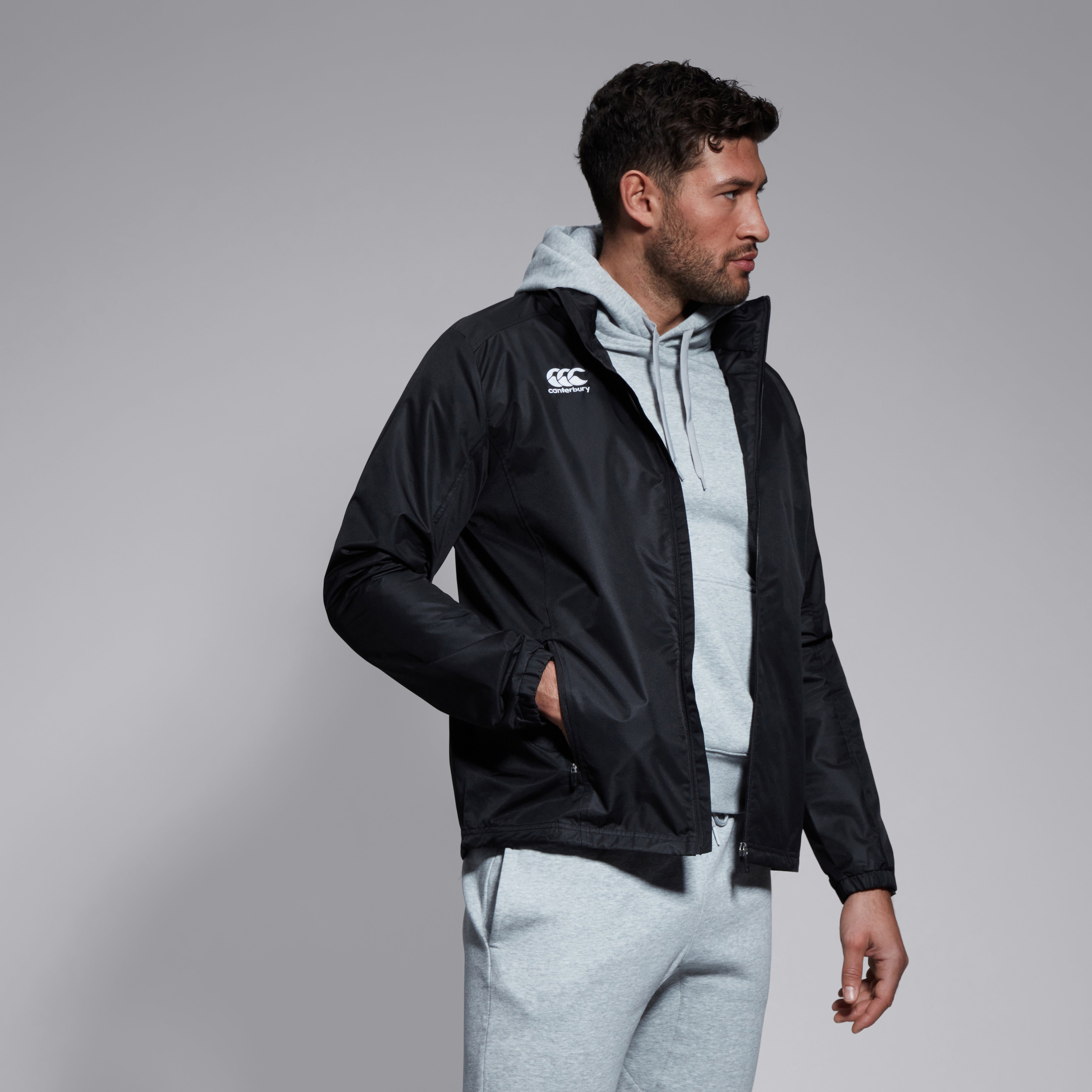 canterbury-club-vaposhield-giacca-antipioggia-uomo-nera-full-zip image 3