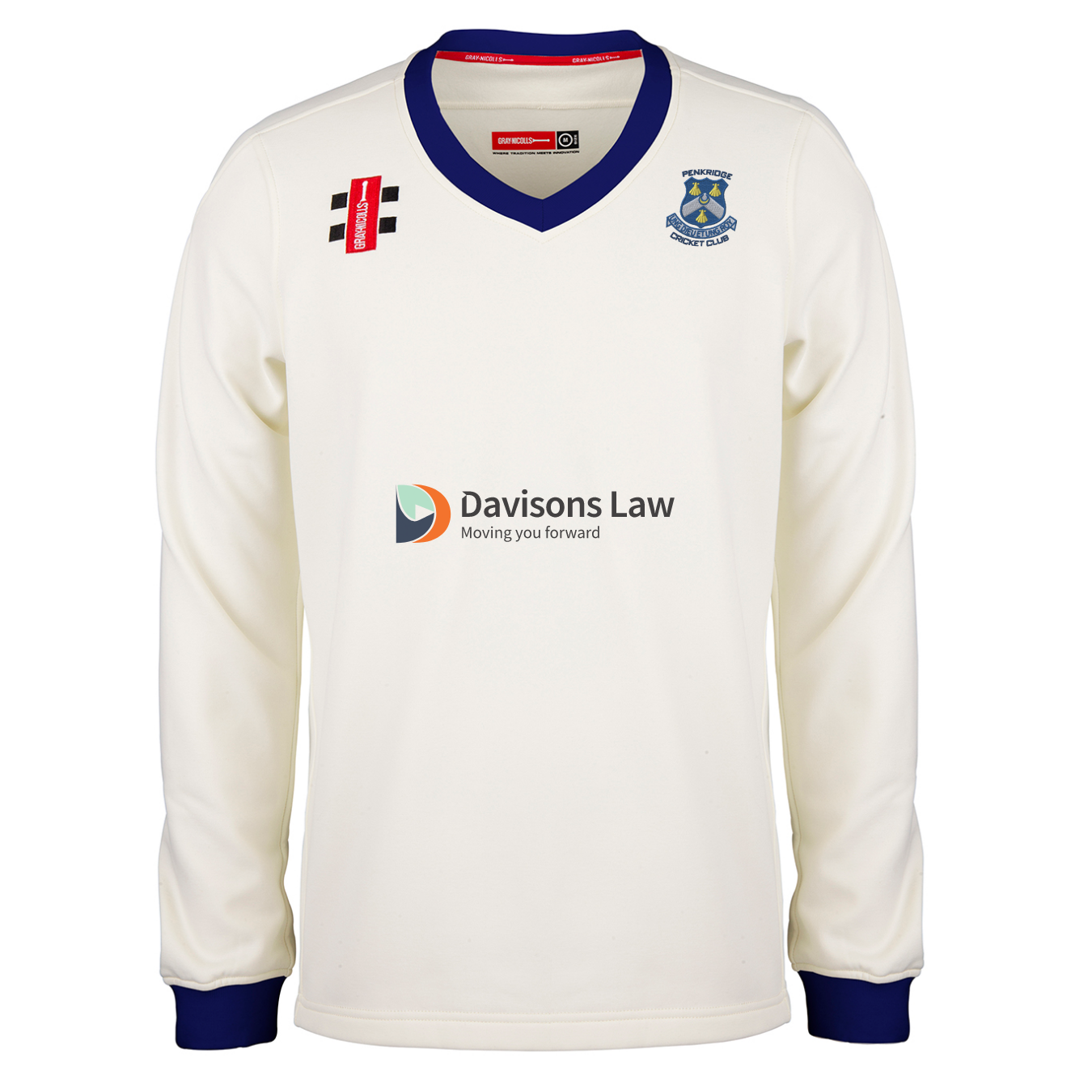 gray-nicolls-pro-performance-maglione-cricket-junior-avorio-blu-navy-penkridge-c image 1