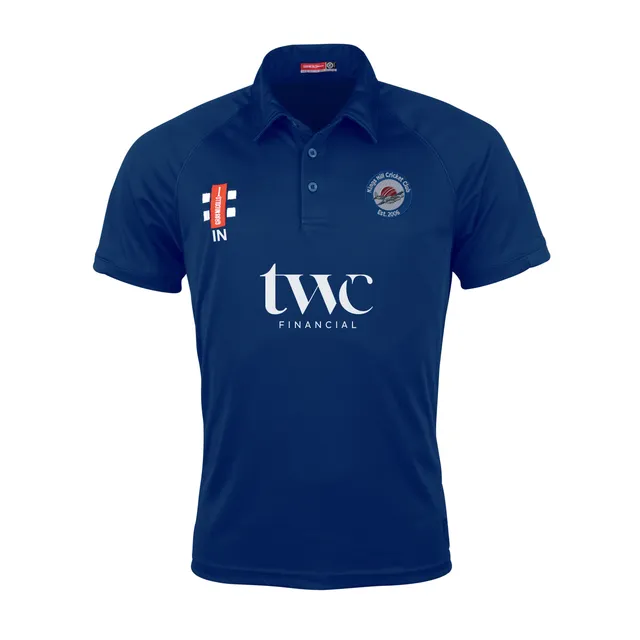 gray-nicolls-matrix-v2-polo-cricket-manica-corta-senior-kings-hill-cc-navy image 1
