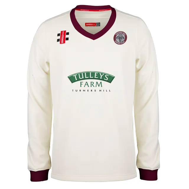 gray-nicolls-turners-hill-cc-adulto-pro-performance-maglione-match-ivory-maroon image 1