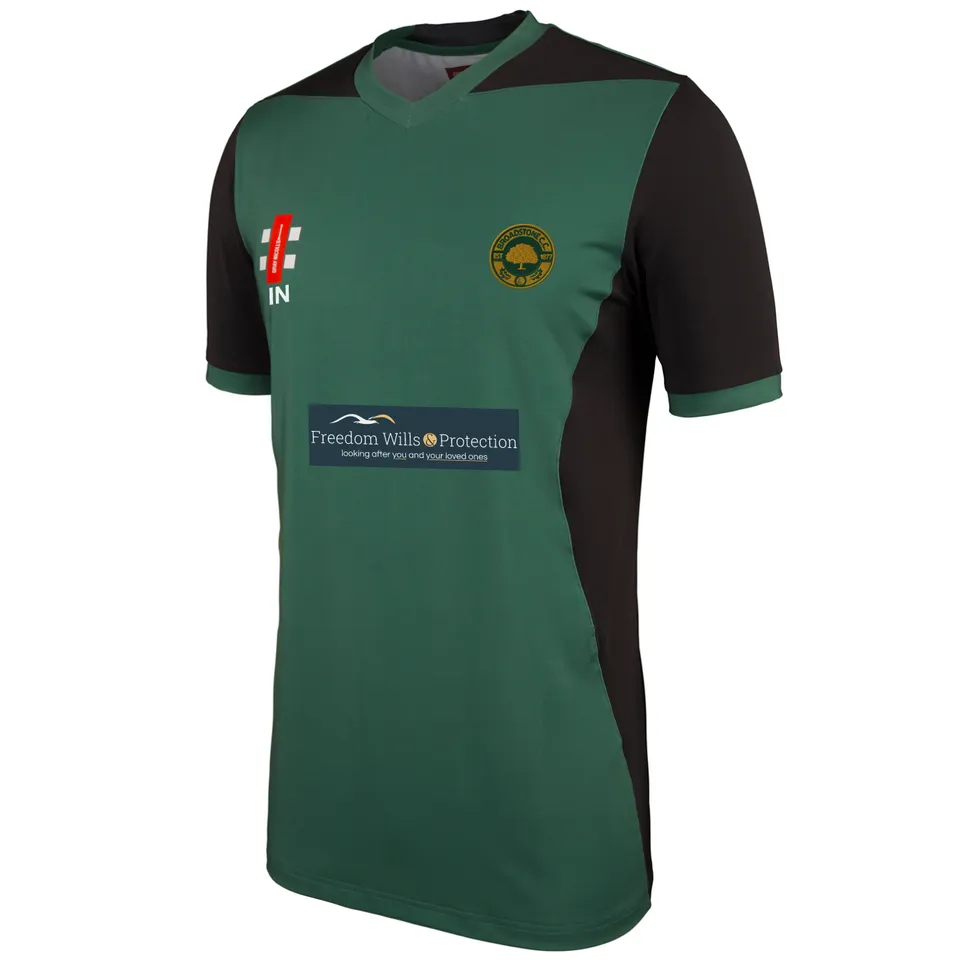 gray-nicolls-broadstone-cc-junior-maglia-pro-performance-t20-manica-corta-verde- image 1