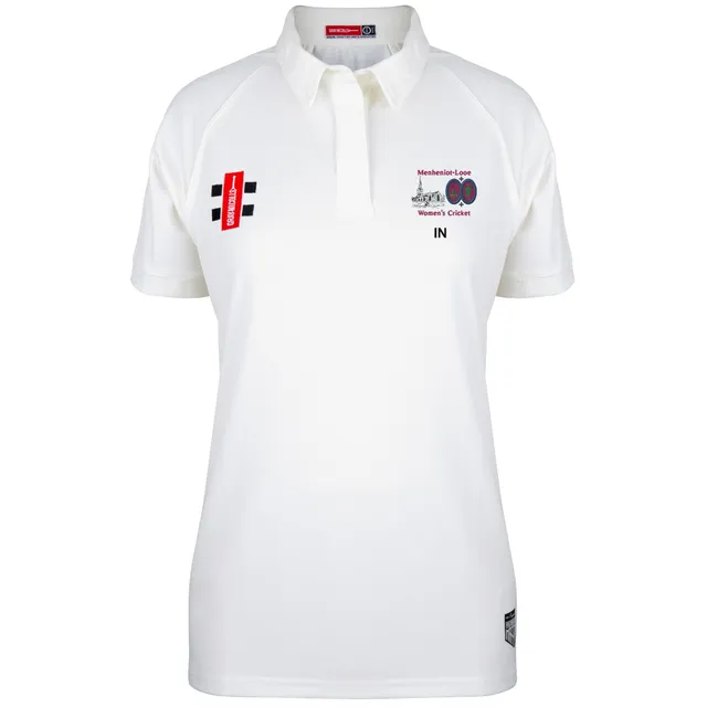 gray-nicolls-matrix-v2-maglia-cricket-manica-corta-donna-menheniot-looe-cc-avori image 1