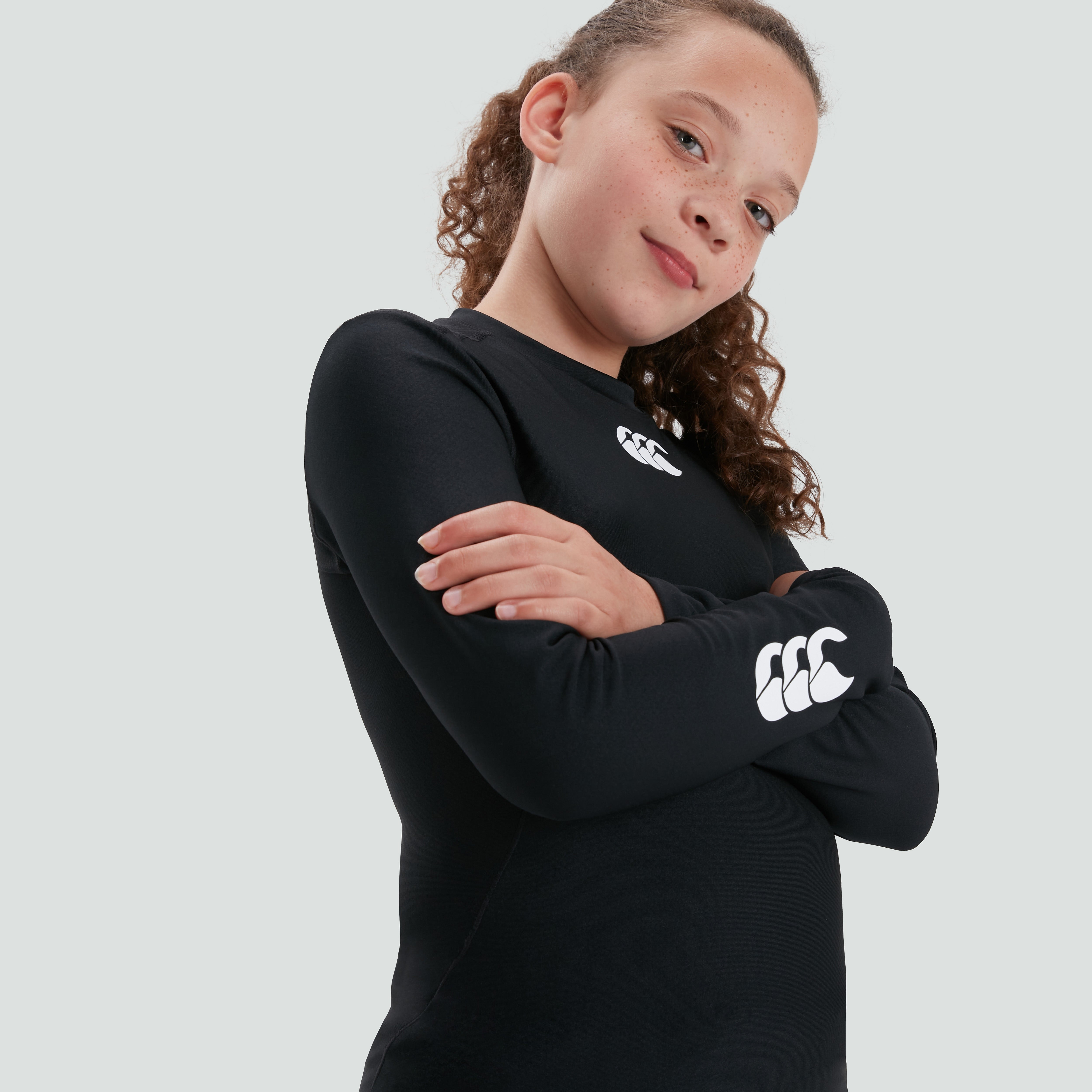 canterbury-thermoreg-top-manica-lunga-junior-baselayer-rugby-nero image 1