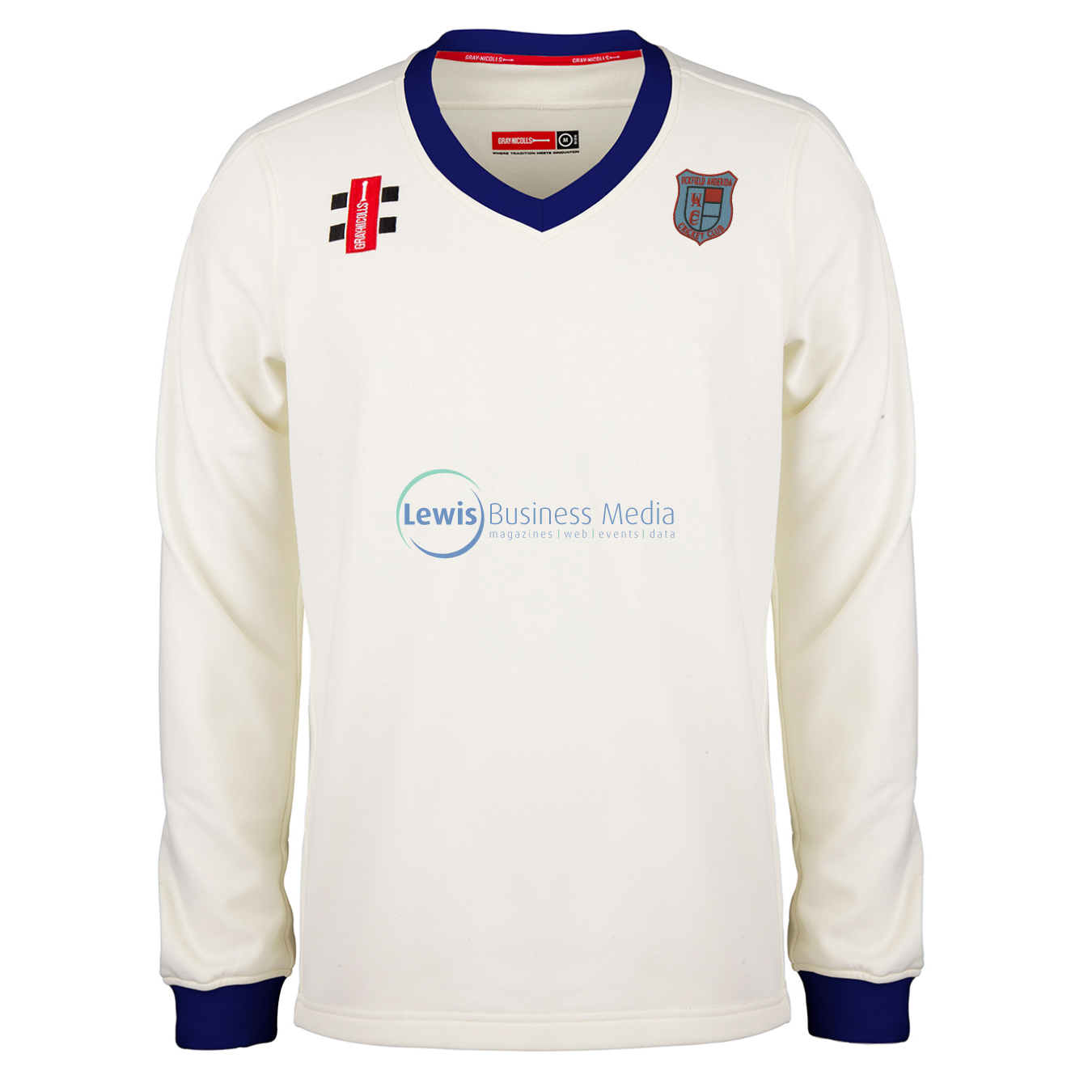 gray-nicolls-pro-performance-maglione-match-uckfield-anderida-cc-junior-avorio-n image 1