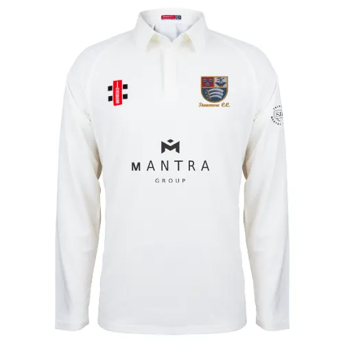 gray-nicolls-matrix-v2-l-s-shirt-stanmore-cc-child-ivory-maglia-match-junior image 1