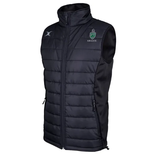gilbert-rugby-north-midlands-referees-pro-gilet-bodywarmer-uomo-nero image 1