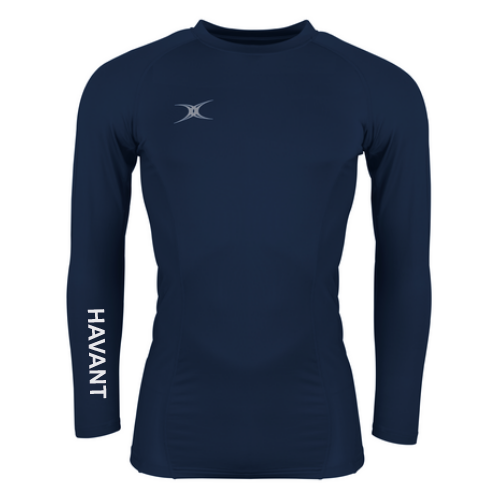 gilbert-rugby-atomic-x-ii-baselayer-top-junior-havant-rfc-blu-navy image 1
