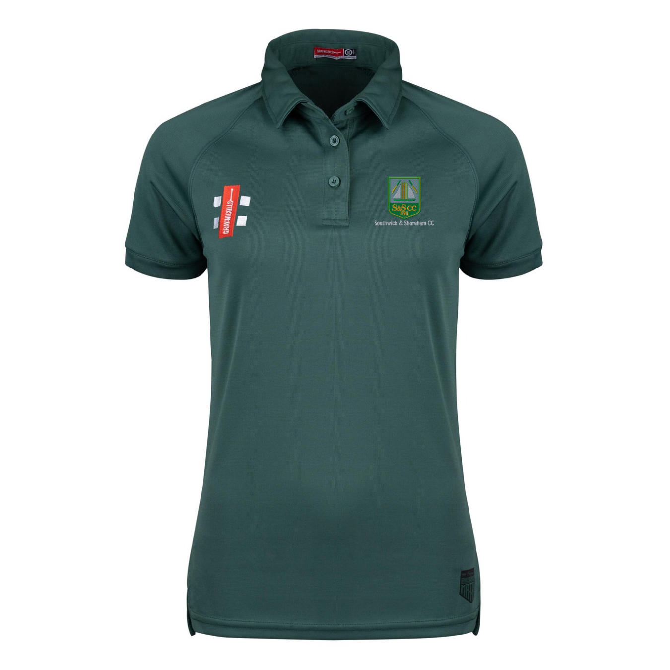 gray-nicolls-matrix-v2-polo-manica-corta-donna-southwick-shoreham-cc-verde image 1