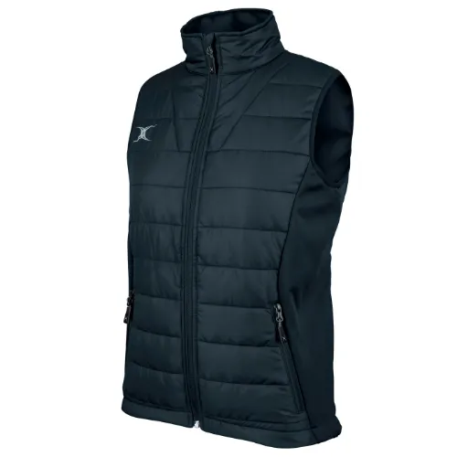 gilbert-rugby-cheshire-rfu-donna-gilet-smanicato-pro-body-warmer-blu-navy-scuro image 1