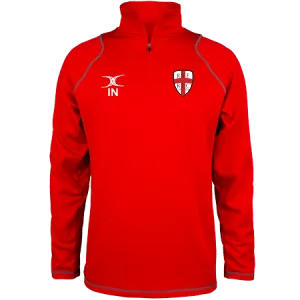gilbert-rugby-quest-pile-1-4-zip-bambino-rosso-rye-rugby-club image 1