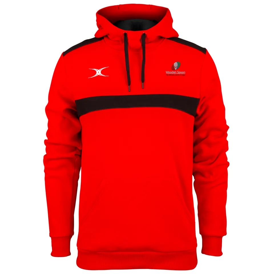 gilbert-rugby-wooden-spoon-photon-felpa-con-cappuccio-junior-rosso-nero image 1