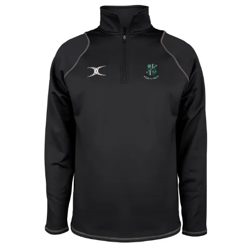 gilbert-rugby-wharfedale-rufc-adulto-quest-felpa-1-4-zip-nera image 1