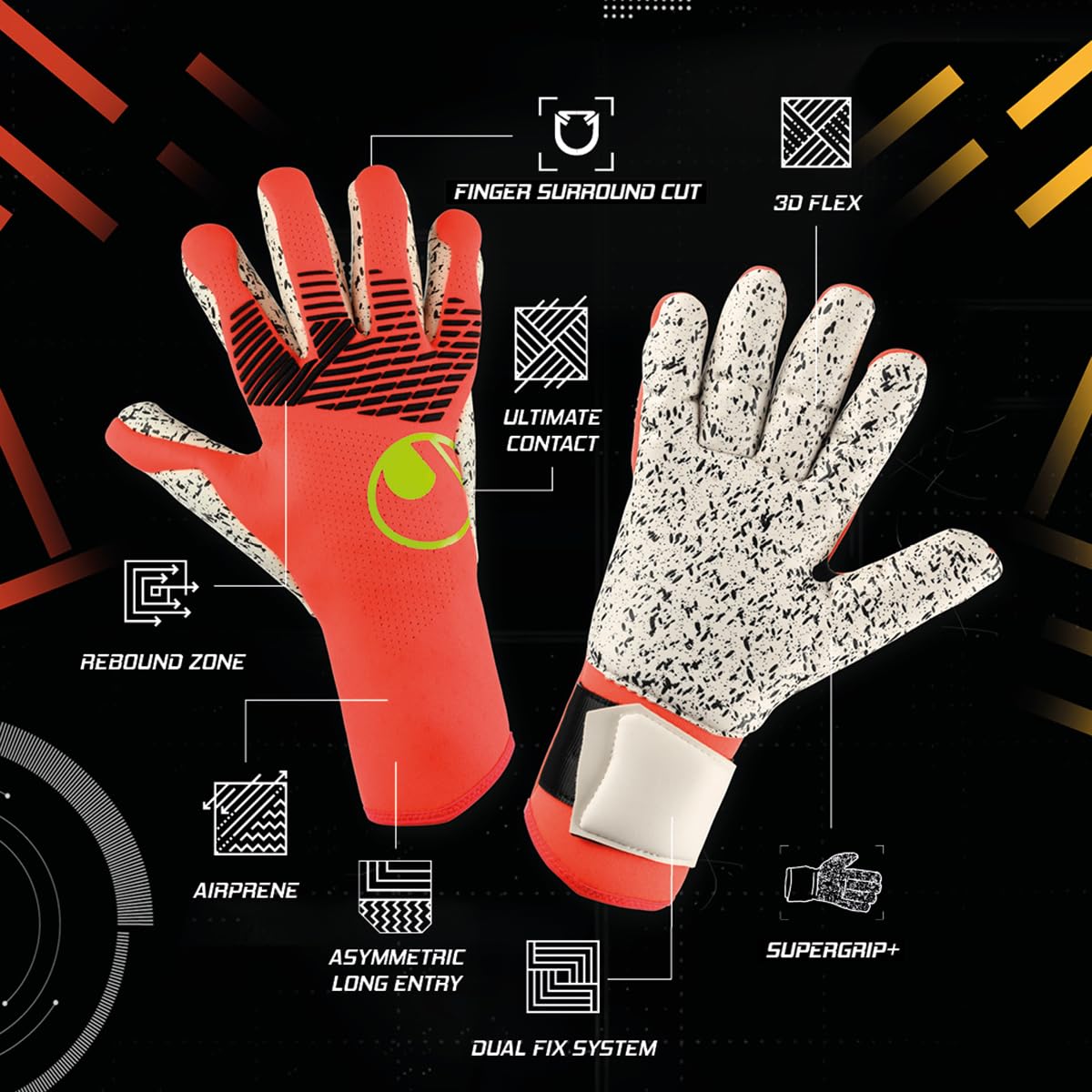 uhlsport-fangmaschine-fm-zne-supergrip-finger-surround-guanti-portiere-calcio-uo image 2