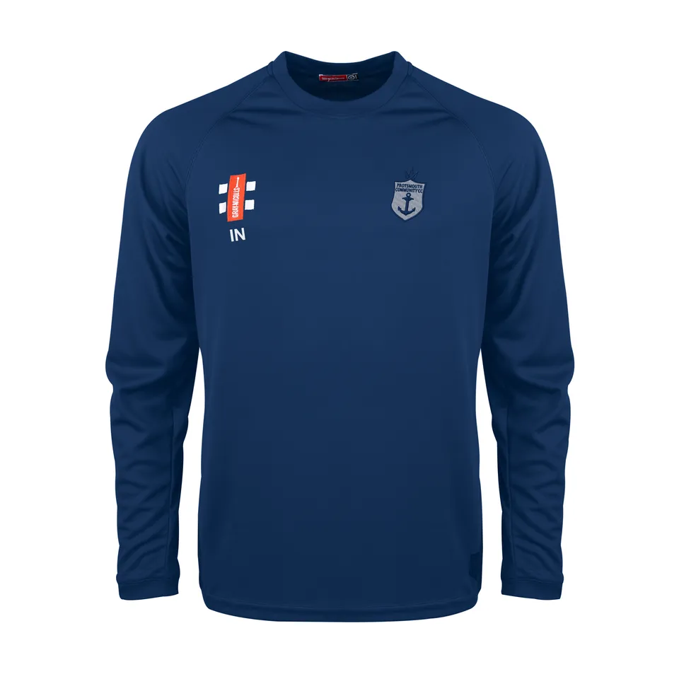 gray-nicolls-portsmouth-community-cc-junior-maglia-manica-lunga-matrix-v2-blu-na image 1