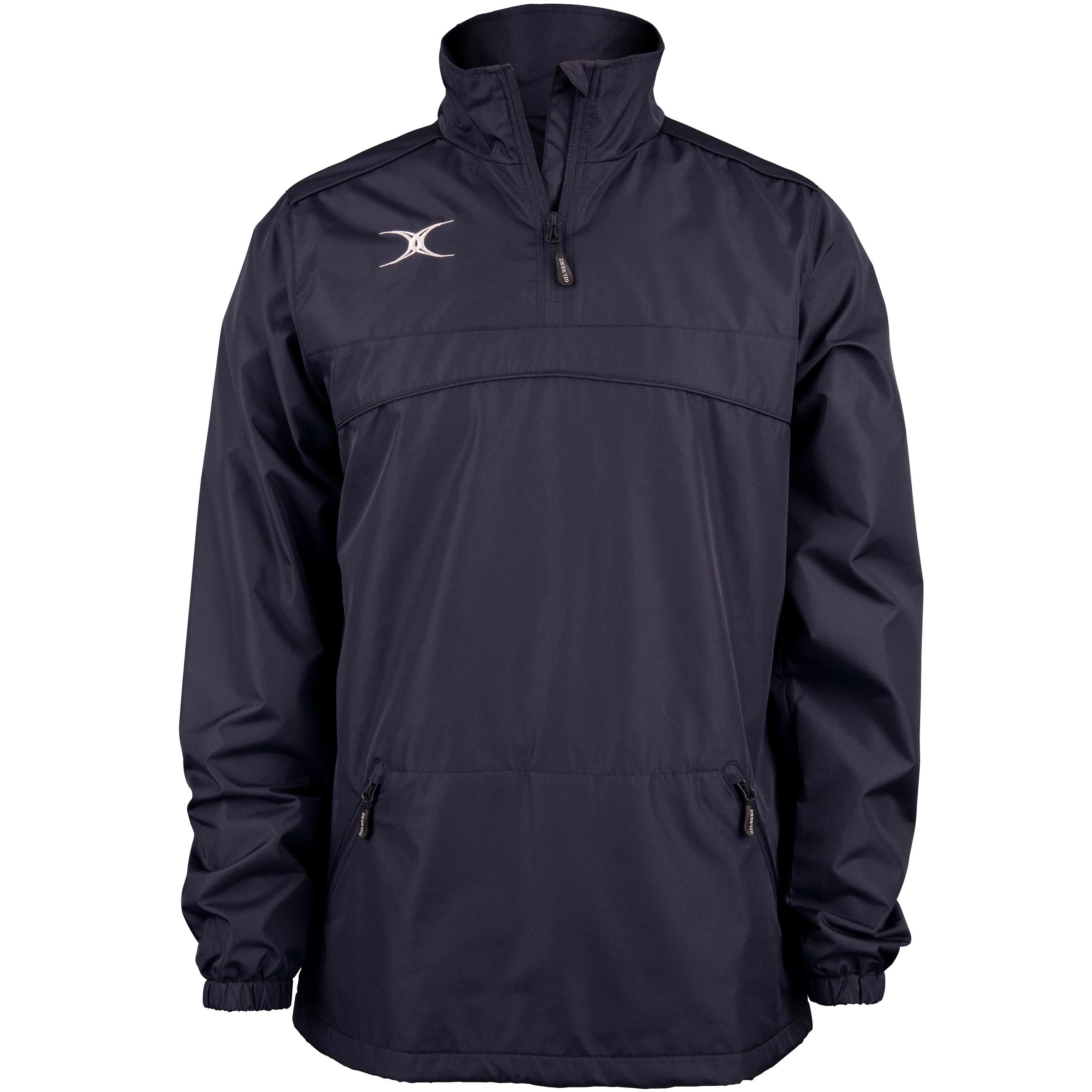 gilbert-rugby-photon-giacca-1-4-zip-junior-nera-antipioggia-leggera image 3