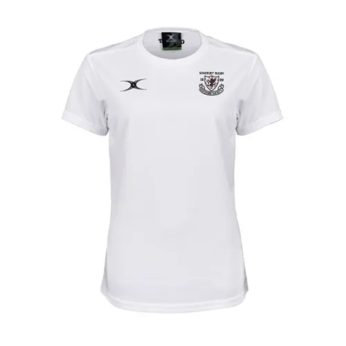 gilbert-rugby-somerset-referees-photon-ii-t-shirt-donna-bianca-manica-corta image 1