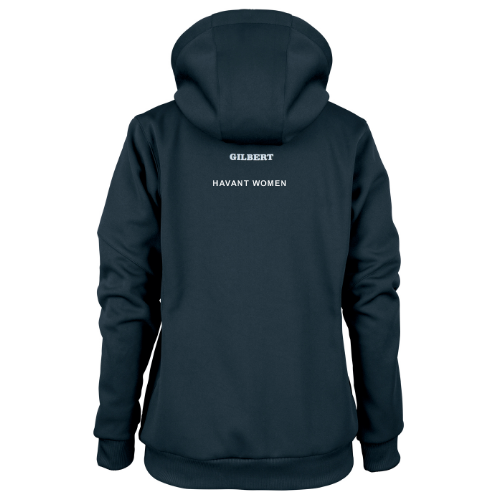 gilbert-rugby-havant-rfc-felpa-con-cappuccio-pro-donna-blu-navy image 1