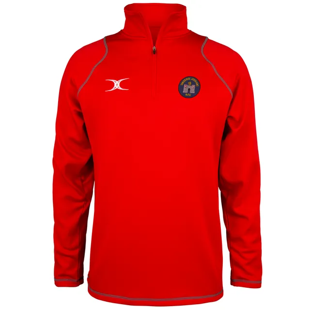 gilbert-rugby-tonbridge-juddians-rfc-senior-rossa-felpa-pile-quest-1-4-zip-uomo image 1