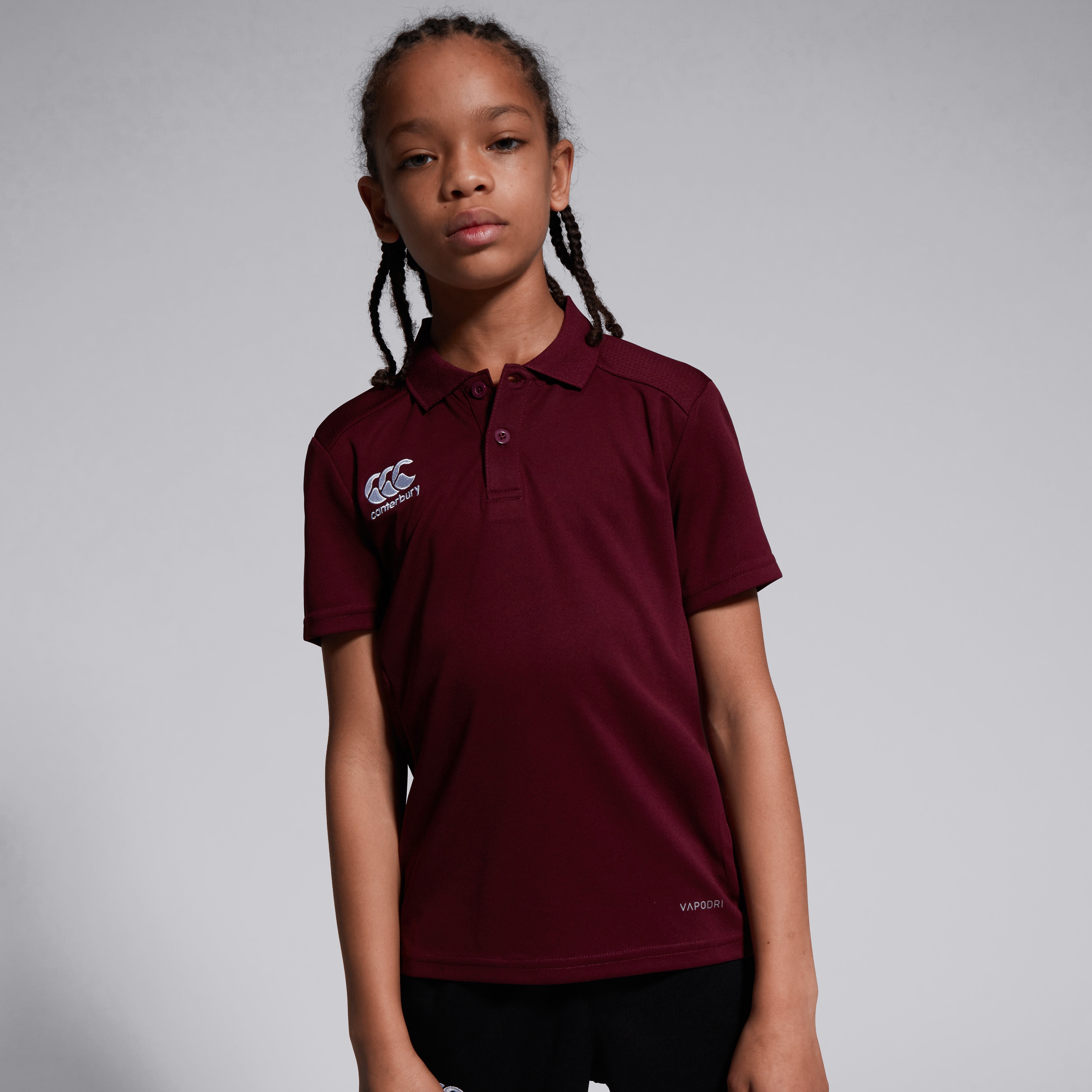 canterbury-club-dry-polo-junior-unisex-bordeaux image 2
