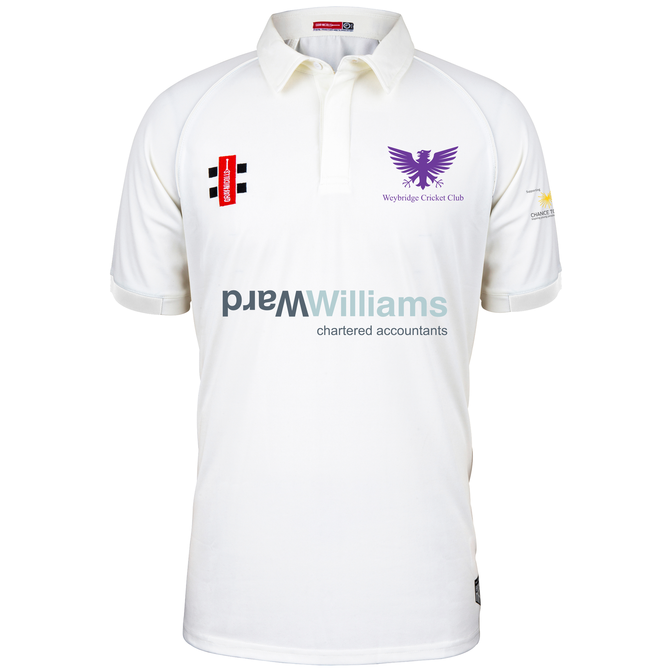gray-nicolls-matrix-v2-maglia-s-s-senior-weybridge-cc-avorio-maglia-match-cricke image 1