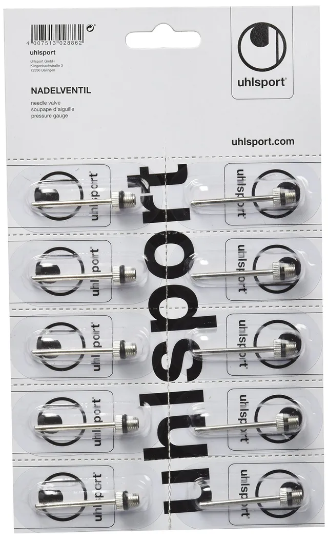 uhlsport-valvole-ad-ago-10-pezzi-m5-aghi-ricambio-pompa-palloni image 1