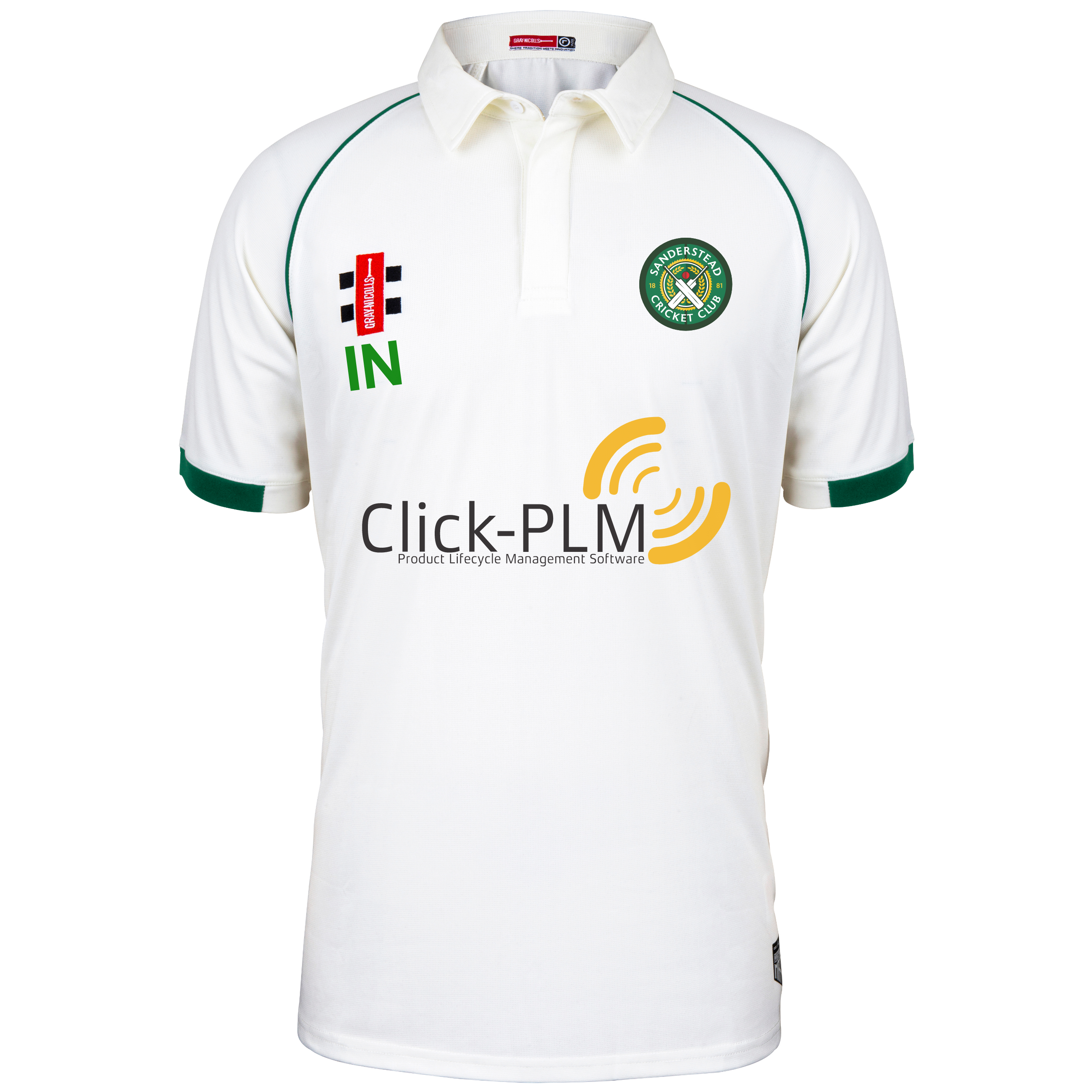 gray-nicolls-matrix-v2-maglia-cricket-manica-corta-junior-sanderstead-cc-avorio- image 1