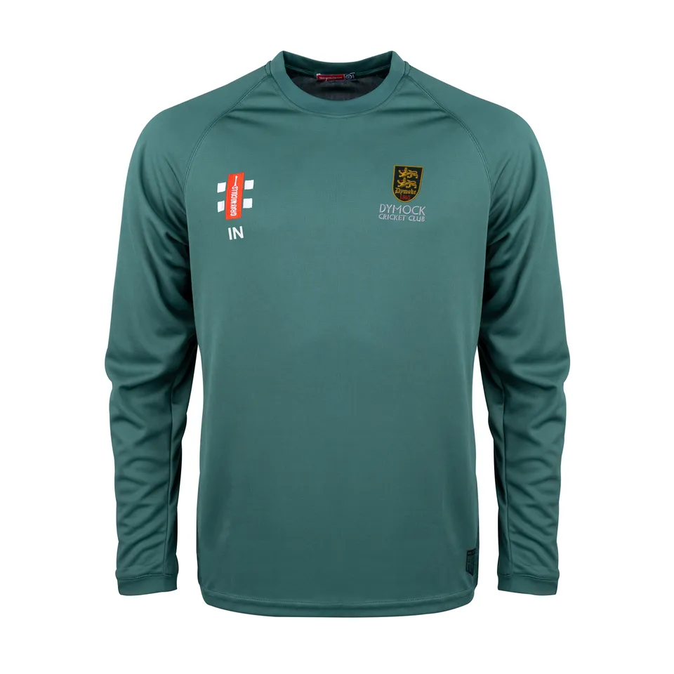 gray-nicolls-dymock-cc-matrix-v2-t-shirt-cricket-manica-lunga-senior-verde image 1