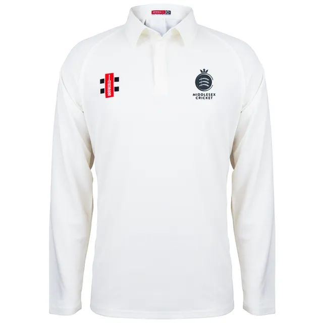 gray-nicolls-matrix-maglia-cricket-manica-lunga-senior-avorio-middlesex-cag image 1
