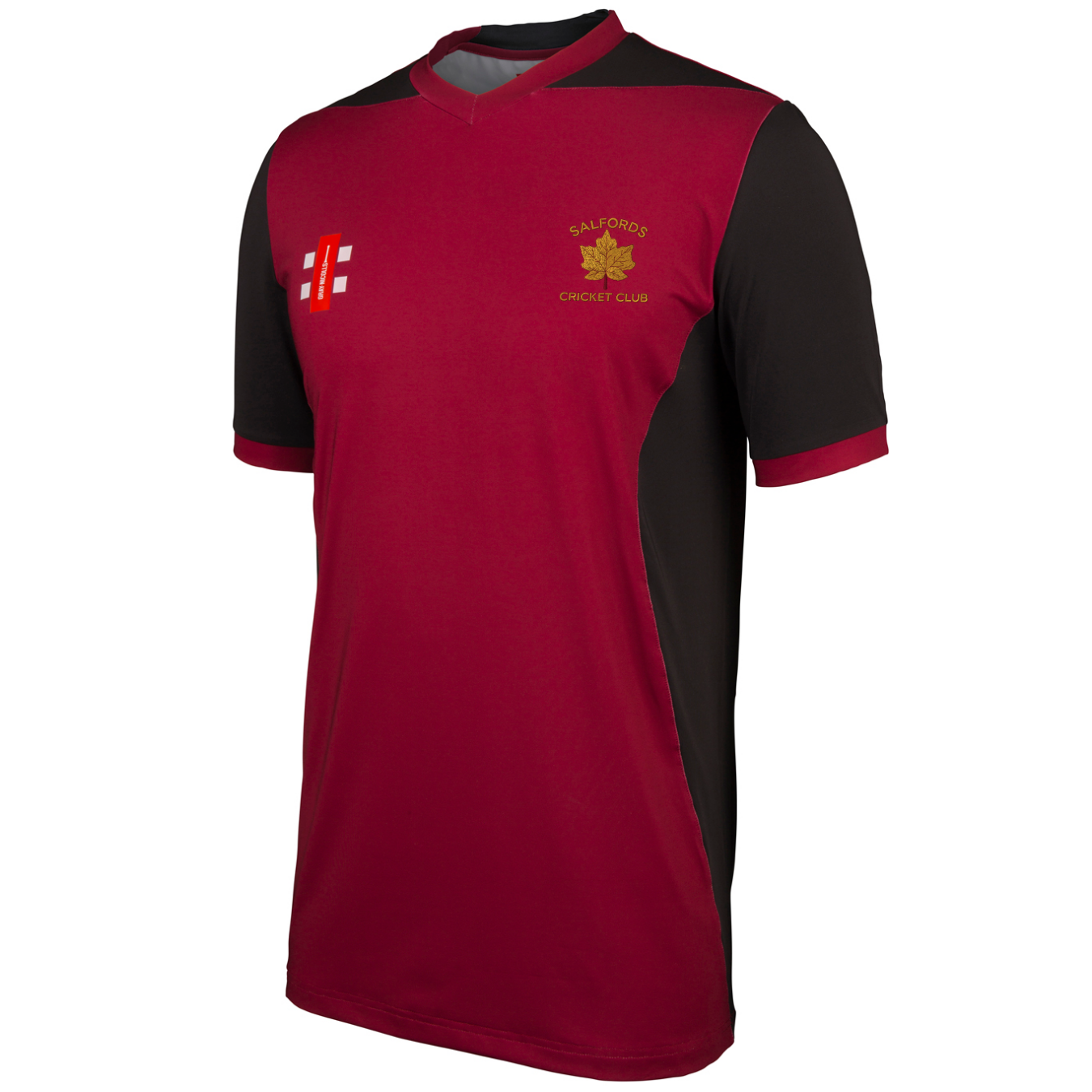gray-nicolls-salfords-cc-bambino-maglia-pro-performance-t20-bordeaux-nero image 1