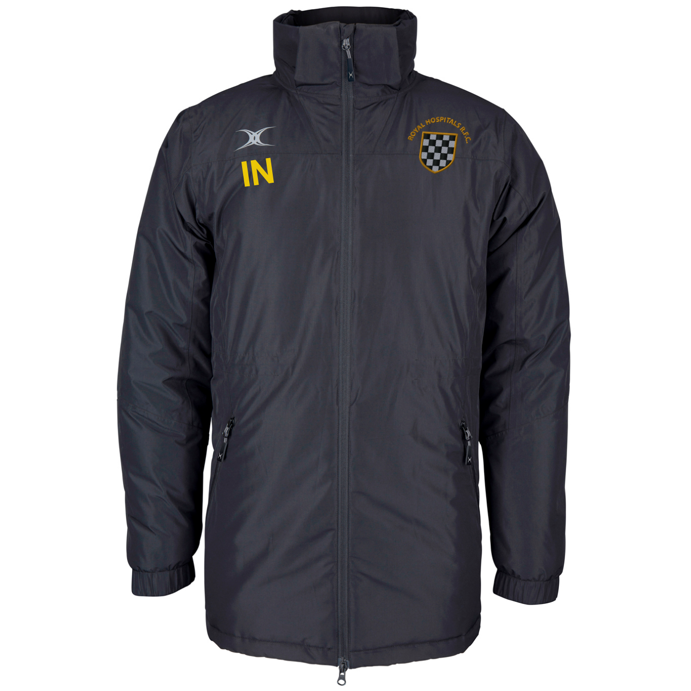gilbert-rugby-barts-and-the-london-rfc-senior-pro-giacca-all-weather-black image 2