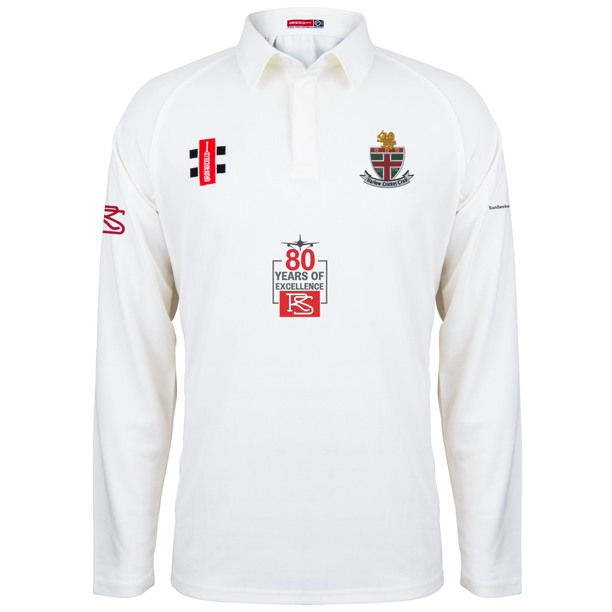 gray-nicolls-matrix-v2-maglia-manica-lunga-senior-avorio-harlow-cc image 1