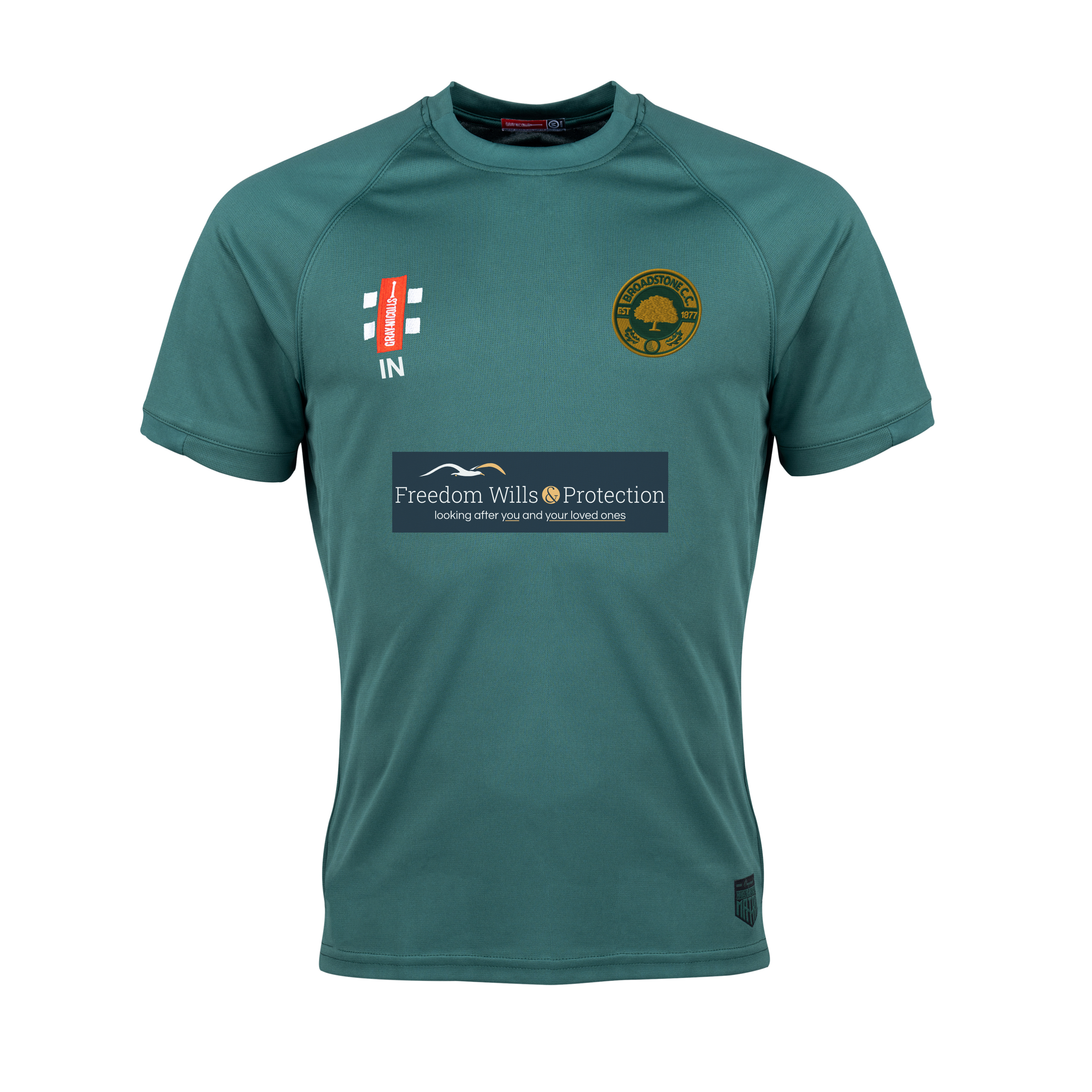 gray-nicolls-broadstone-cc-senior-matrix-v2-t-shirt-manica-corta-verde image 1