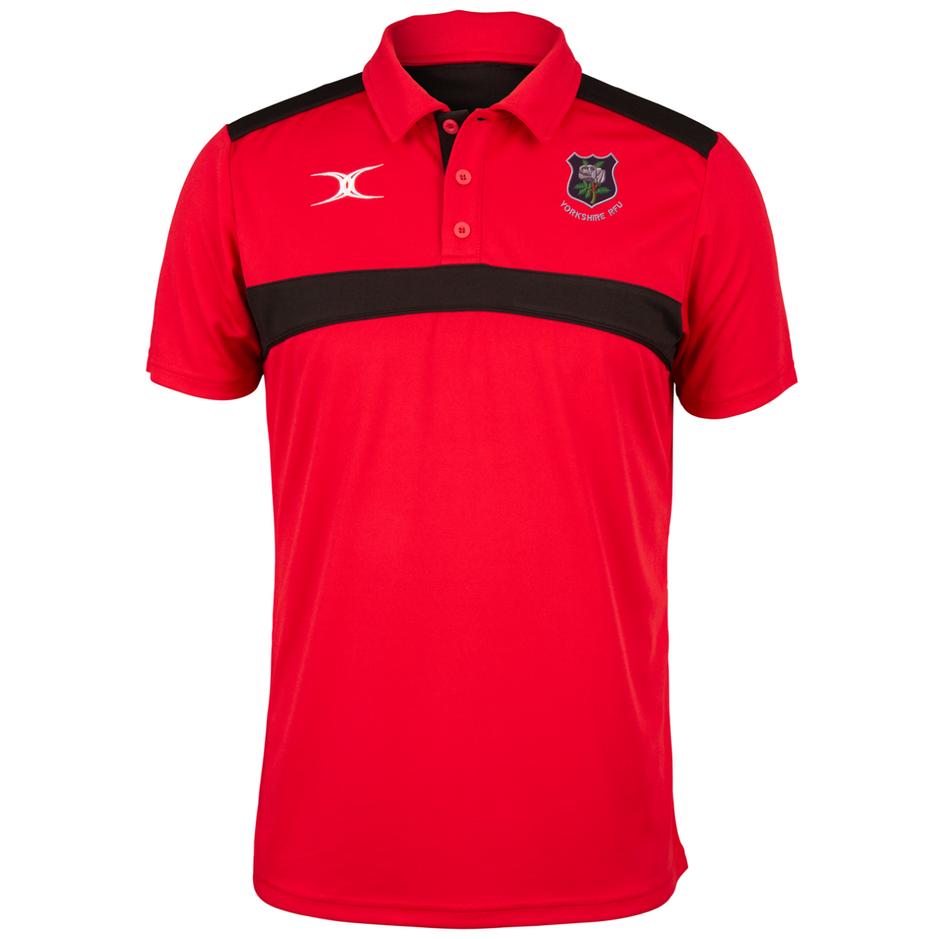gilbert-rugby-yorkshire-pdg-photon-polo-uomo-rosso-nero image 1