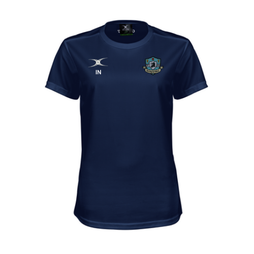 gilbert-rugby-warrington-select-rfc-photon-ii-t-shirt-donna-blu-navy-manica-cort image 1