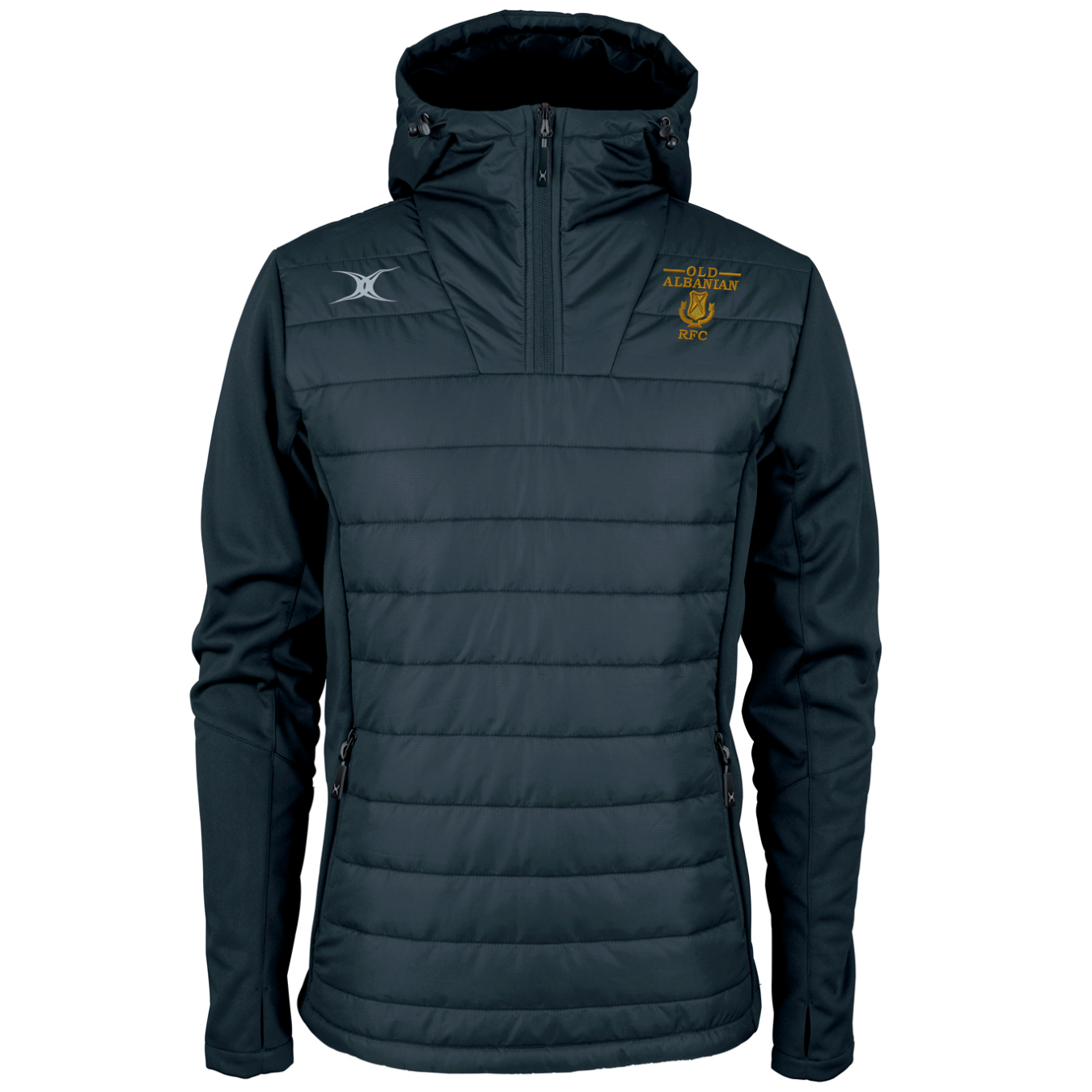 gilbert-rugby-old-albanians-rfc-pro-active-giacca-1-4-zip-senior-blu-navy image 2